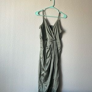 Olive green high/low dress